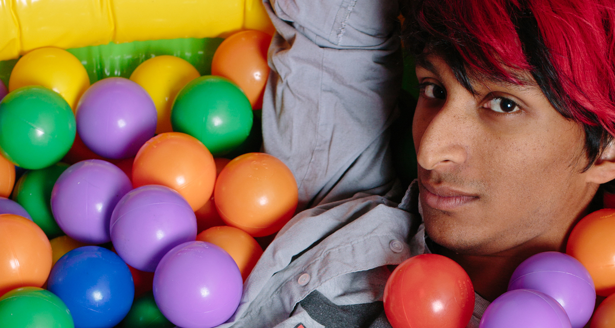 Pasquale D&rsquo;Silva in a ball pit.