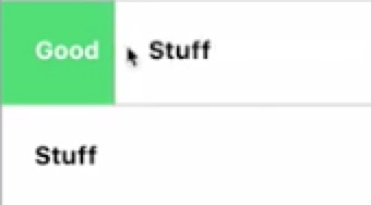 Cell swipe transition