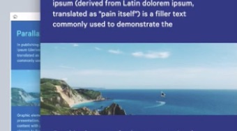 Parallax scrolling effect