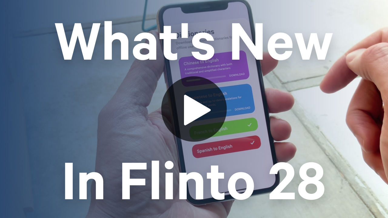 Watch a quick overview of new features in Flinto 28